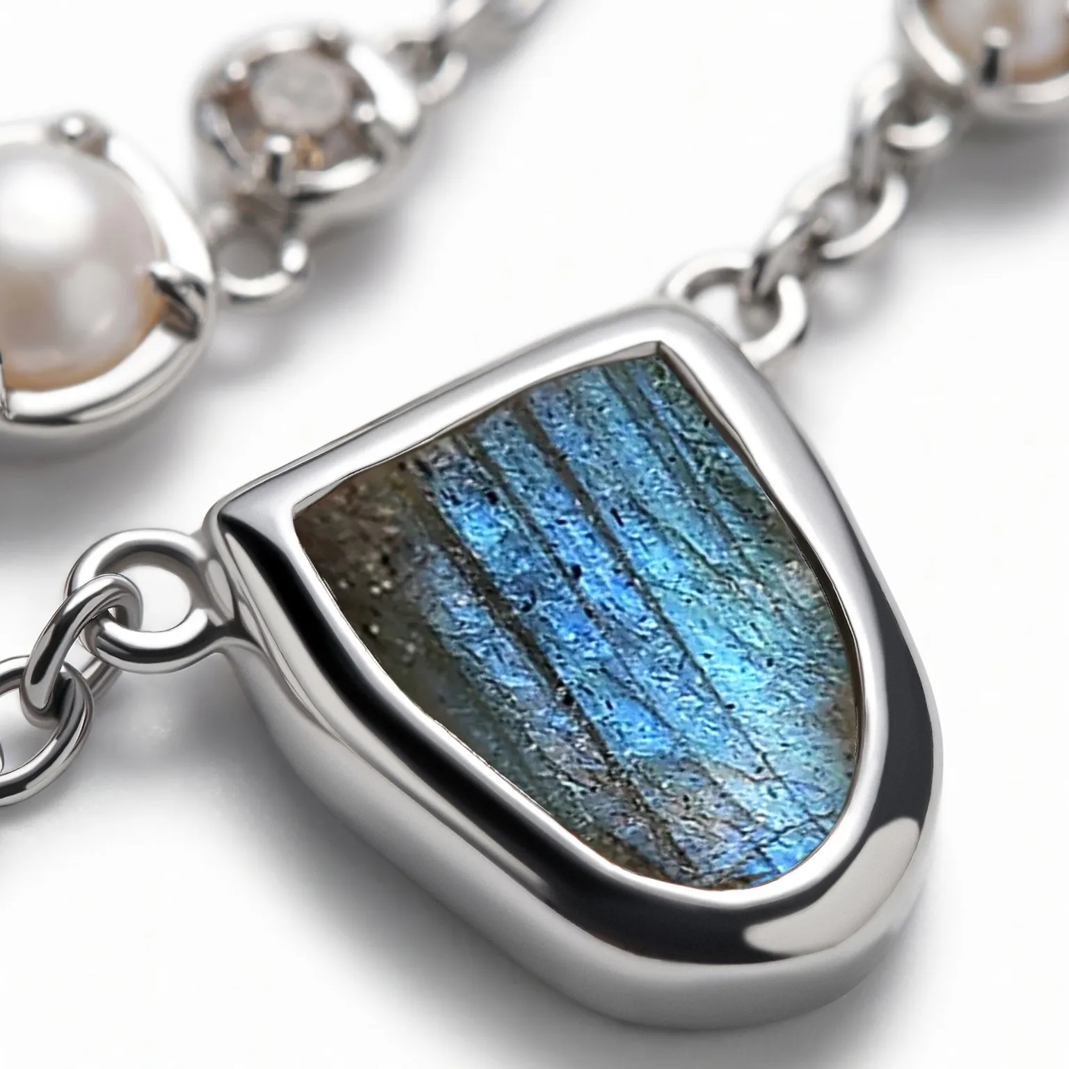 Labradorite Pearl Necklace - Heirloom