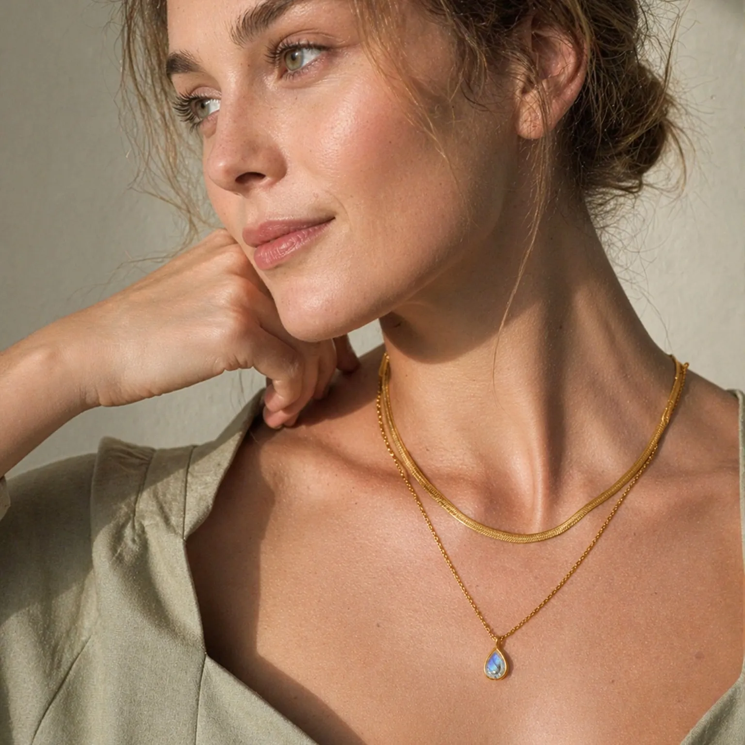 Moonstone Necklace - Hidden Heart