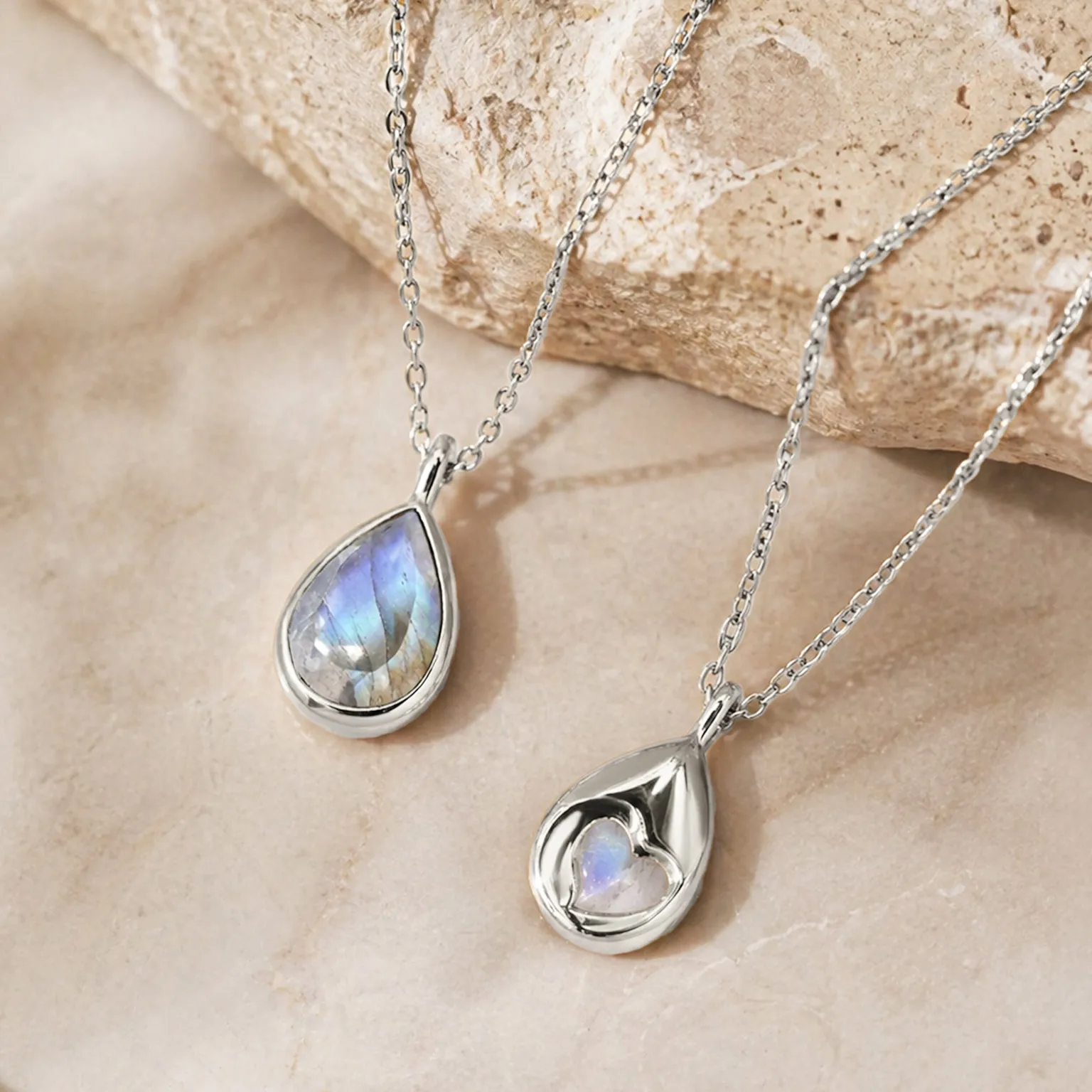 Moonstone Necklace - Hidden Heart