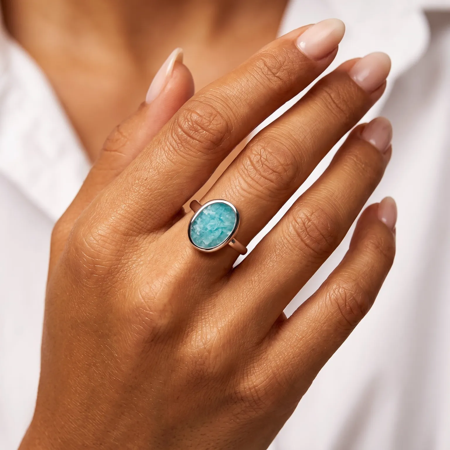 Amazonite Ring - Enfolded