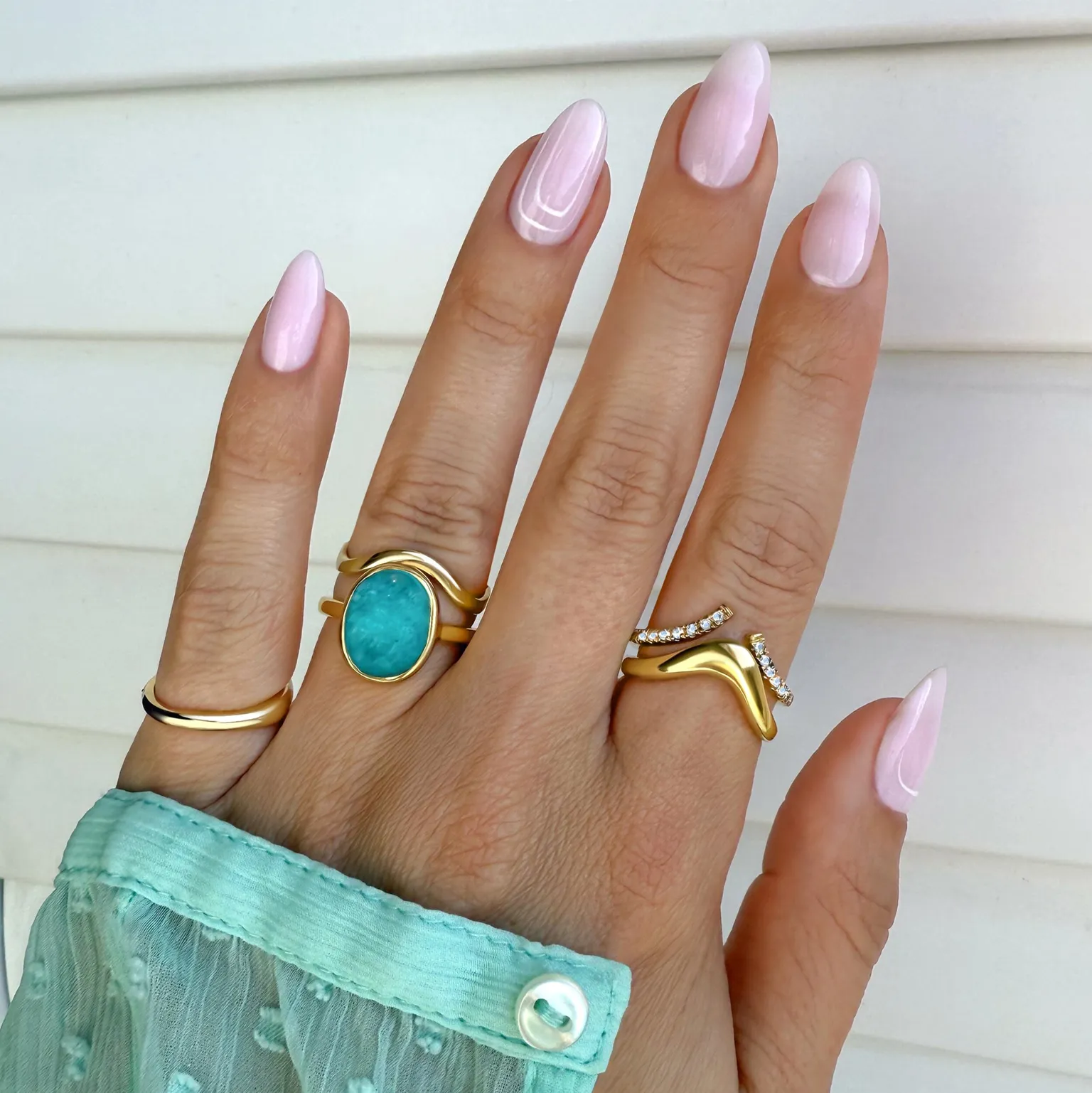 Amazonite Ring - Enfolded