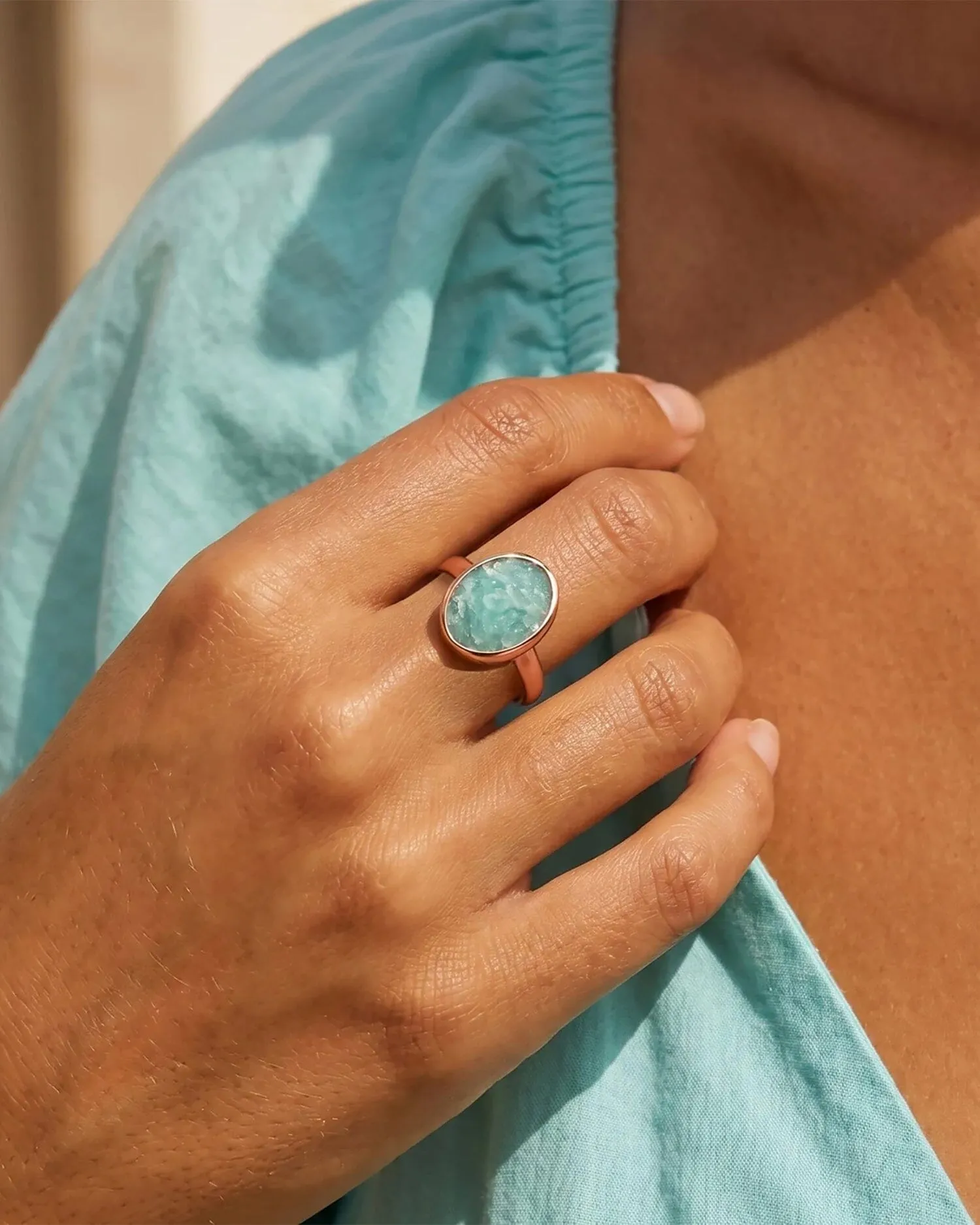Amazonite Ring - Enfolded
