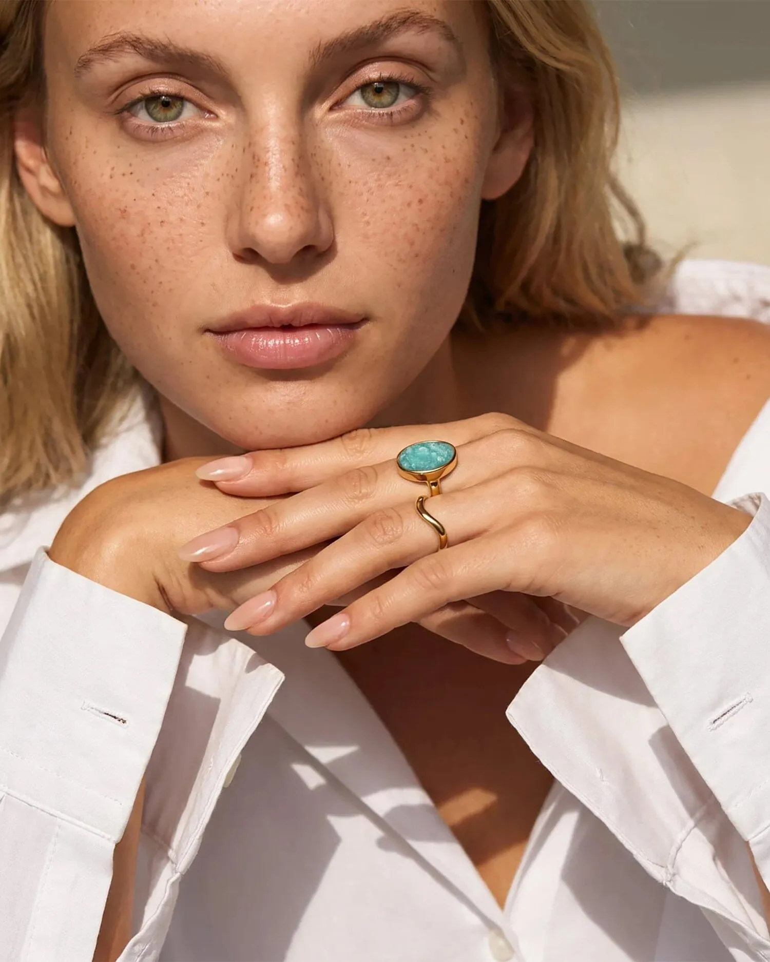 Amazonite Ring - Enfolded